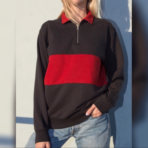 Brandy Melville Tops - Brandy Melville Isabella Zip Sweatshirt